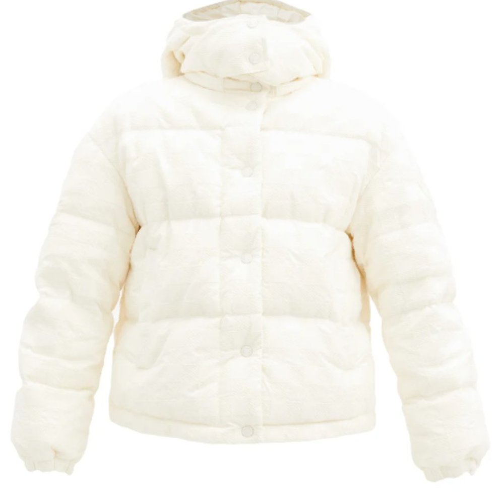 New With Tags Moncler Daos check-jacquard quilted down jacket